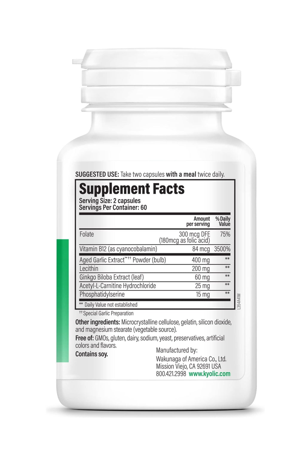 Kyolic Specialty Series Neuro-Logic, 120 Capsules (60 Servings)