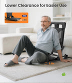 VOCIC Electric Chair Lift with Large Wheels, Ultra-Compact Chair Lift with T-Stabilized Base, Easy Mobility Design for Women & Seniors, Helps Stand from Floor, Supports 350 LBS, AX25