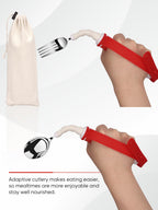 Adaptive Utensils for Disability Gadgets Swivel Fork Spoon Easy Grip Safe Stainless Steel,for Hand Tremors Parkinson's patients, 360° Rotatable Alzheimers Handicap accessories for daily living Elderly