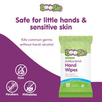 Antibacterial Hand Wipes by Boogie, Alcohol Free, Hypoallergenic and Moisturizing Aloe, Hand Wipes for Kids and Adults, 6 Packs of 20 (120 total wipes)