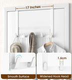 KitchLife Long Over The Door Hooks Hanger with 15.75" Extended Arms, Fits 1 3/8" Doors, L40U - Upgraded Thickened Heavy Duty Bathroom Accessories and Towel Rack Organization - 1 Pack, Glossy White