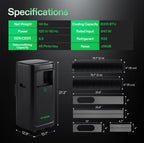 VIVOSUN AeroLush C08 8000BTU Smart Air Conditioner for Grow Tents