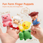hahaland Montessori Farm Train Set, Toddler Learning Toys for 2-3 Year Olds