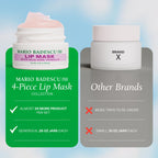 Mario Badescu Lip Mask Collection Gift Set – 4 Pc Hydrating Lip Masks for Dry Lips in Acai Vanilla, Watermelon Basil, Coconut Mango & Pomegranate Guava – Overnight Moisture & Nourishing Care