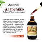 J.CROW'S® Lugol's Solution of Iodine 2% 2 oz (1 Bottle) – Premium Iodine & Potassium Iodide Liquid, Gluten & Alcohol-Free Natural Brine Extract, No Expiration - 1200 Drops