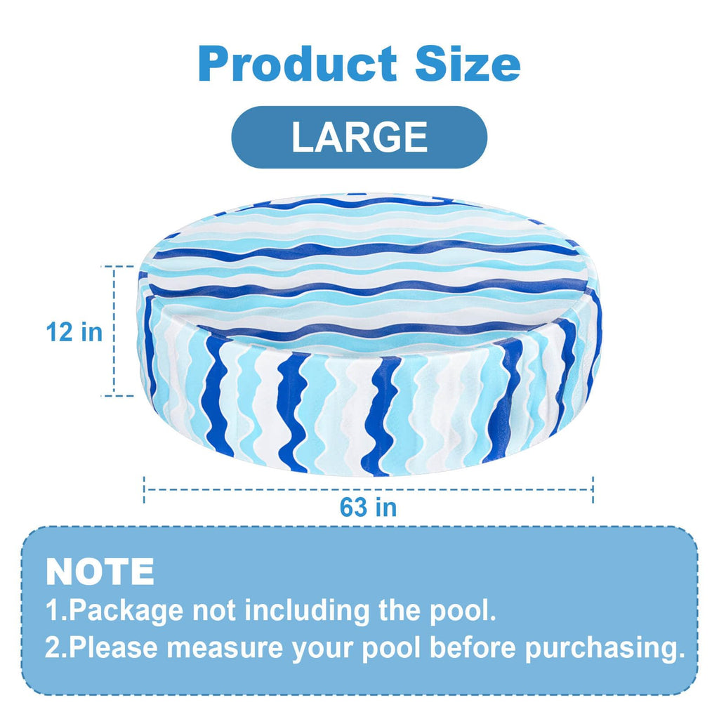 Ladadee Foldable Dog Pool Cover – Waterproof Round Pet Dog Kiddie Bath Tub Lid Cover, Fit for 32/48/63 Inch Pools, Outdoor Portable Puppy Pool Accessories with Drawstring