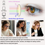 LIKSMU Blue Light Blocking Glasses for Woman Men Computer Gaming TV Screen Blue light Blocker Eyewear Trendy Rectangle Small Nerd Eyeglasses, 2pack, Black Frame Clear Lens &Tortoise Frame Clear Lens