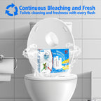 USKICH Toilet Bowl Cleaner 40 PACK, Household Automatic Toilet Bowl Cleaners with Bleach, Bathroom Toilet Tank Cleaners Tablets with Sustained-Release Technology for Deodorizing & Descaling