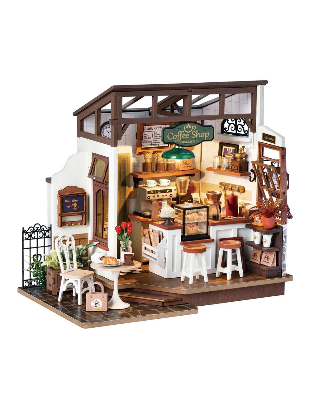 Rowood DIY Miniature House Kits for Adults-NO.17 Cafe
