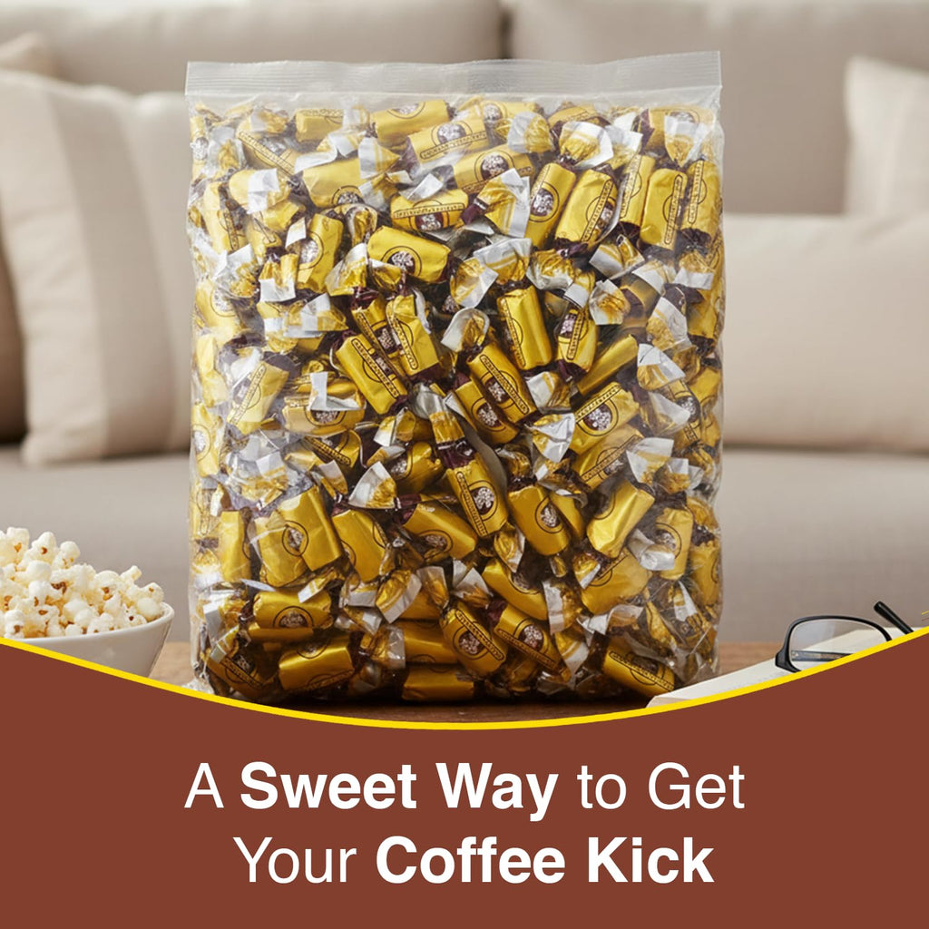 Coffee Rio Original Roast Coffee Caramels Candy Bulk Pack, 3 Pound Bag - Individually Wrapped Hard Candies Blended with Fresh Dairy Cream - Perfect for Office Candy Bowl, Buffet - Kosher Certified