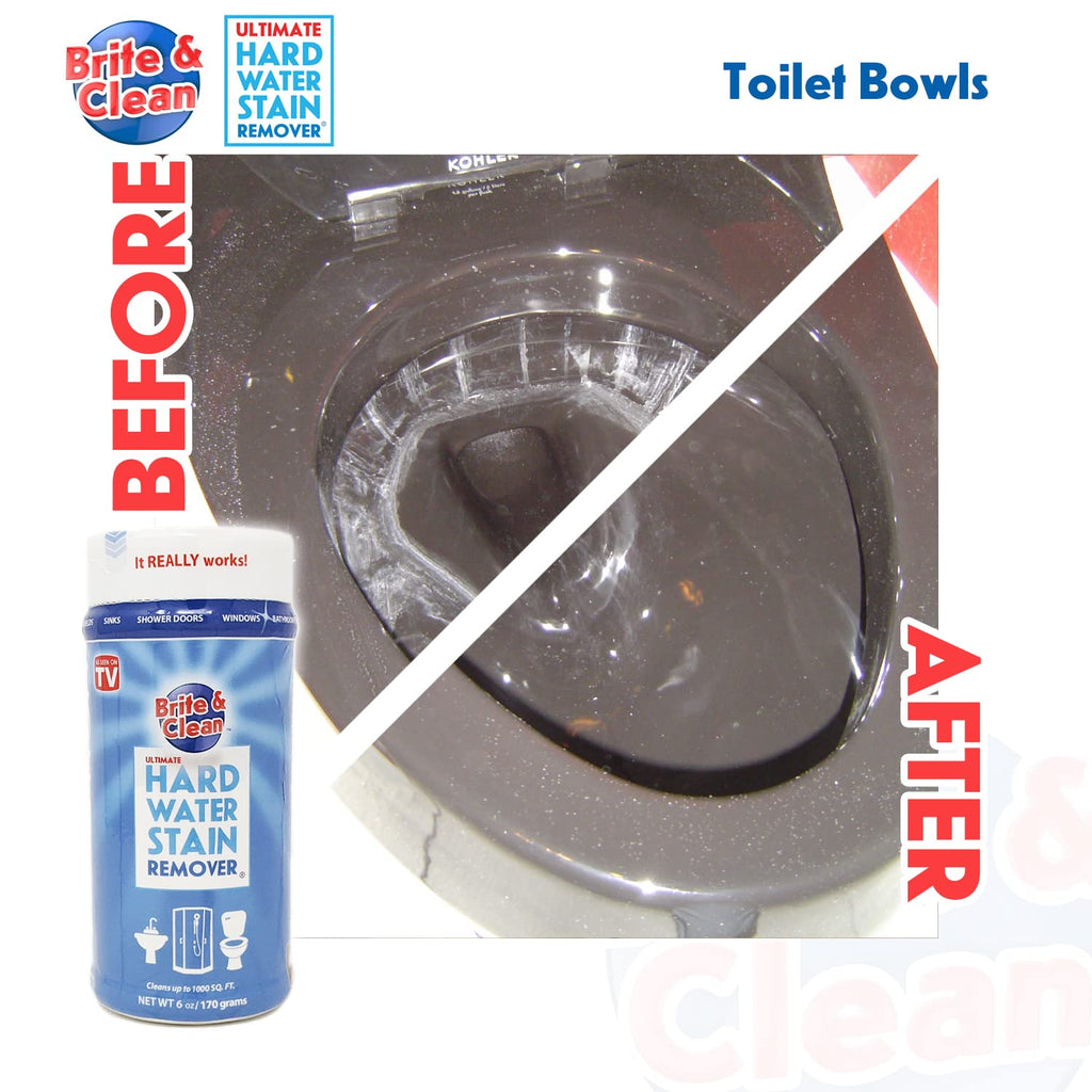 Brite & Clean® (Bright & Clean) Ultimate Hard Water Stain Remover® for Glass, Shower Doors & Windows – Removes Mineral Deposits from Granite, Porcelain, Tile, Stainless Steel & Chrome