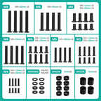 WALI Universal TV Mount Hardware Kit, M4,M5,M6,M8 Screws with Box, Black