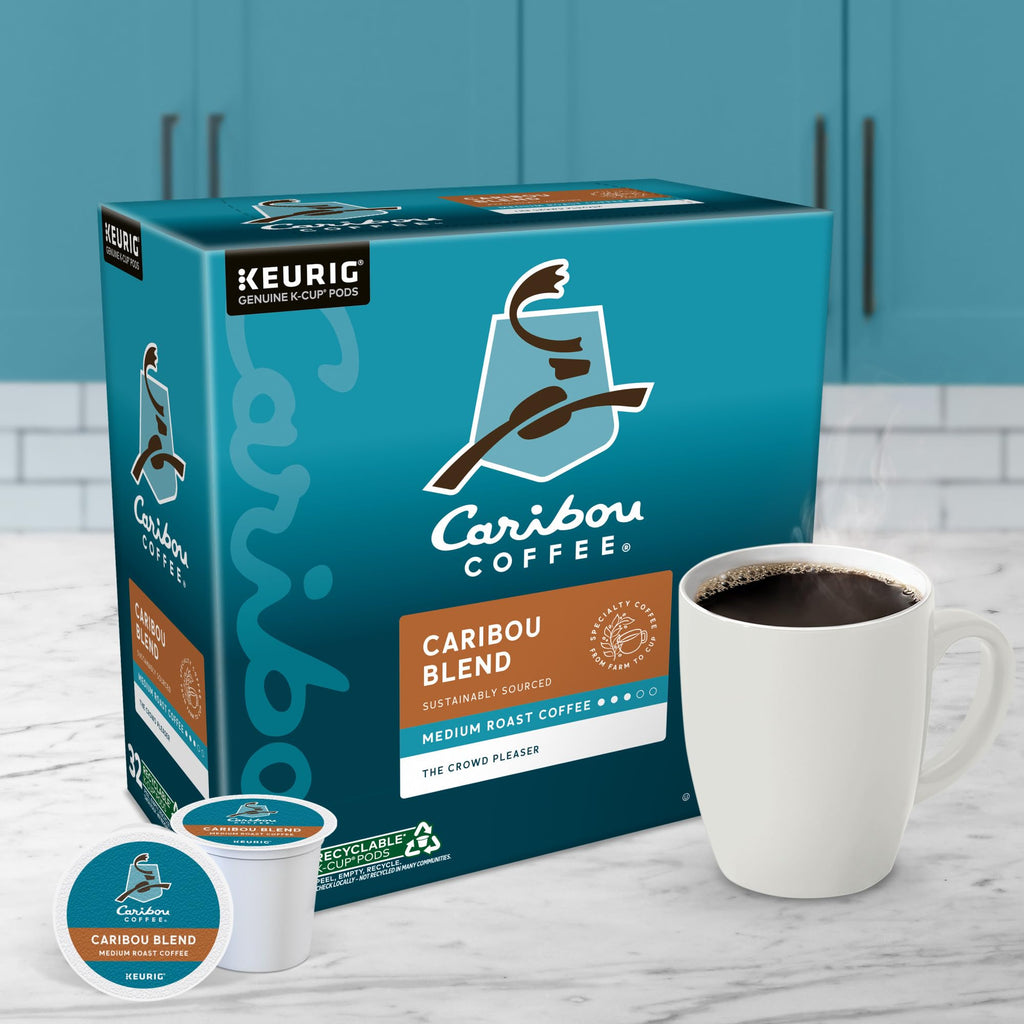 Caribou Coffee Caribou Blend, Keurig Single-Serve K-Cup Pods, Medium Roast Coffee, 32 Count(Pack of 1)