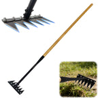 Gardenia Weeding Rake 2.0,60"Forged Iron Weeding Rake, Uproots Tough Weeds