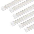 XLNYUUI Led Shop Lights,4FT LED Light 50W 6000K 7000LM Led Daylight,Garage Light,Linkable Clear Cover Integrated V-Shape for Garage Warehouse Workbench Workshop(6-Pack)