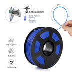 iSANMATE ASA Filament 1.75mm Blue 1KG, UV & Weather Resistant 3D Printer Filament Perfect for Outdoor Functional Parts, Dimensional Accuracy +/- 0.02mm, 1kg Spool (2.2lbs)