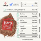Toku Nattokinase 10,800 FU Supplement with Vitamin K2 MK7 & Oat Beta Glucan, Daily Circulation Support Powder, Plant-Based Drink Mix, Soy-Free, 30 Single-Serve Packets
