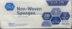 MED PRIDE Non-Woven Gauze Pads,3x3 in,4-Ply,Non-Adherent, 200-Count Pack
