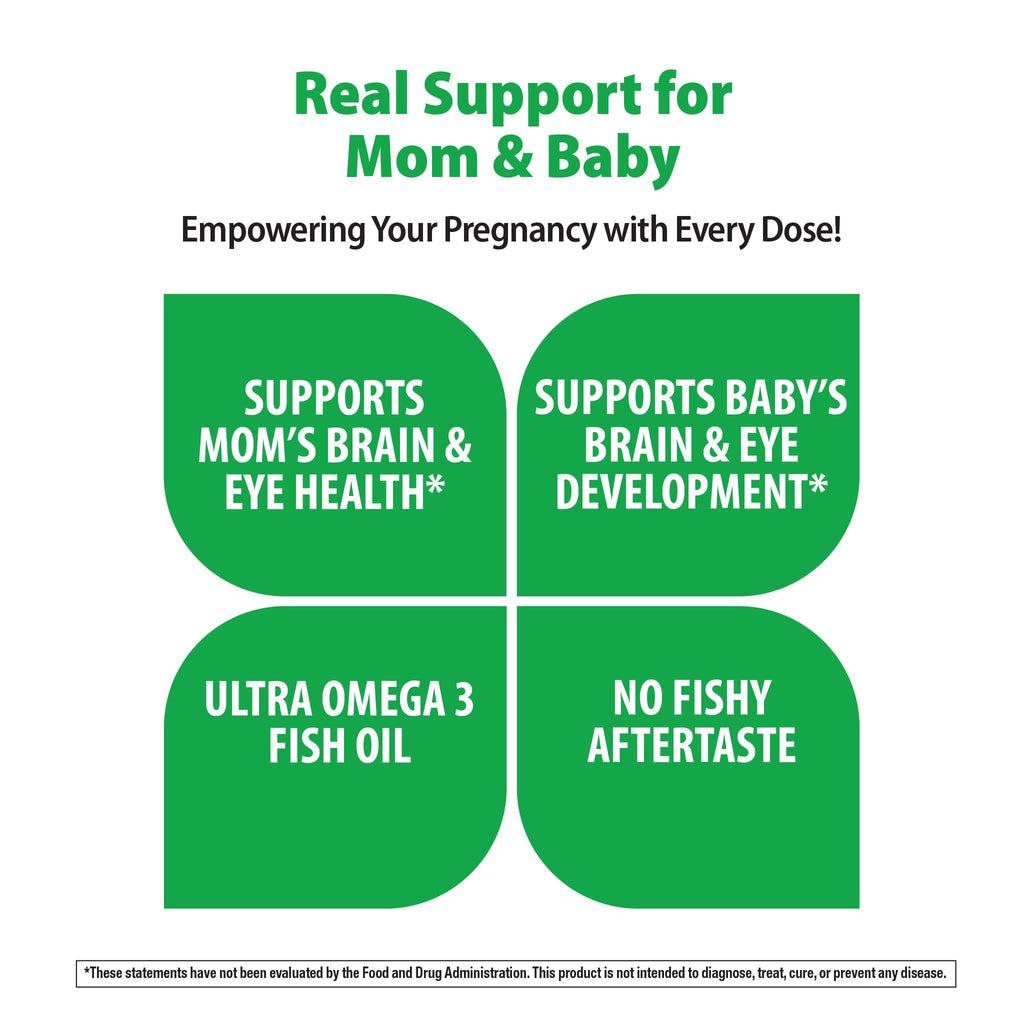 Rainbow Light Prenatal DHA Vitamins for Women | 180 Softgels | Ultra Omega 3 Fish Oil (EPA & DHA) | Supports Brain & Eye Health for Mom and Baby | for Pregnancy & Nursing