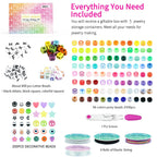5 Boxes Bracelet Making Kit Pony Beads, 96 Colors Kandi Beads for Bracelets