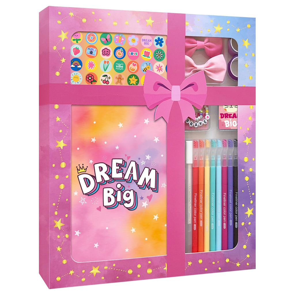 renee atmos DIY Journal Kit for Girls - Arts & Crafts Gifts for Girls 8 9 10 11 12 13 14 Years Old, Scrapbook Diary Supplies Set, Tween Teen Girl Trendy Stuff - Gifts for Girls 8-12 Deals