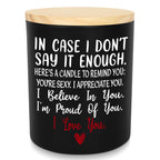 TEEZWONDER Anniversary Wedding Gifts for Women Men, Scented Candle 10 oz
