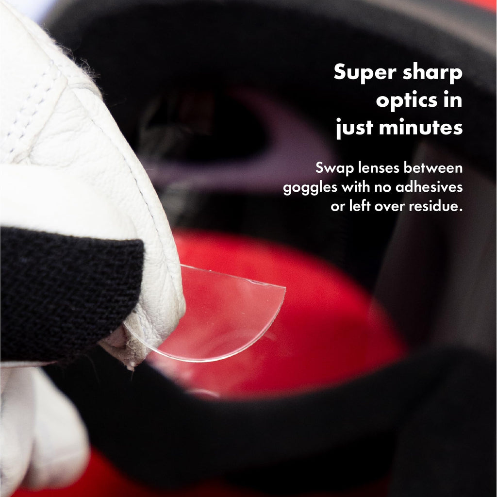 StickTite Lenses Medium 32mm (Single Pack) - Stick-on bifocal lenses - Instantly convert sunglasses into magnified, bifocal sunglasses. Reusable lenses (Clear (1 Pair), 1.5, Diopters)