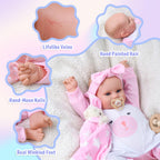 BABESIDE Reborn Baby Dolls - 20 Inch Cute Soft Vinyl Realistic-Newborn Baby Doll for 3+ Year Old Girls Kids Real Life Like Baby Doll