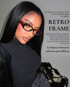 SODQW Rectangle Blue Light Glasses for Women Trendy Small Y2K Office-Siren Bayonetta Fake Glasses with Clear Lens UV400