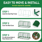 SPECILITE 98x49x49in Garden Plant Netting Mesh Cover for Raised Bed, Green