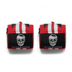 Gymreapers Weightlifting Wrist Wraps (Competition Grade) 18" Professional Quality Wrist Support with Heavy Duty Thumb Loop - Best Wrap for Powerlifting, Strength Training, Bodybuilding(Red/White,18")