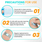 3 Rolls Soft Silicone Tape,Pre - Cut Waterproof Medical Tape Mouth Tape