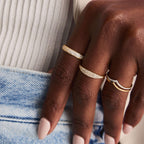 10 PCS 14K Gold Plated Rings Set for Women, Thumb Knuckle Stacking, Size 6