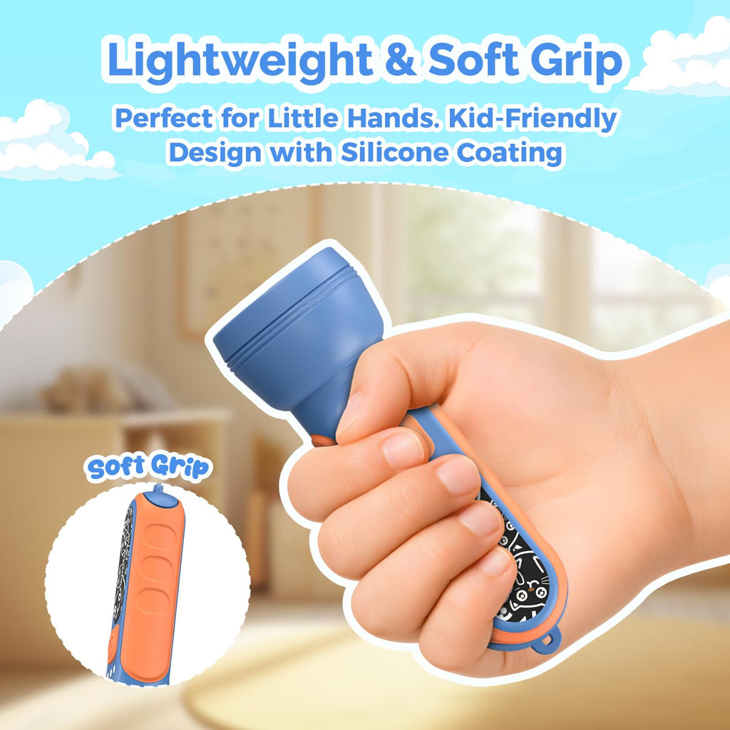 ETENWOLF L1 Rechargeable Flashlight for Kids with Fun DIY Stickers