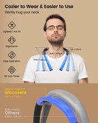 Glocusent Upgraded LED Neck Reading Light, Book Light for Reading in Bed