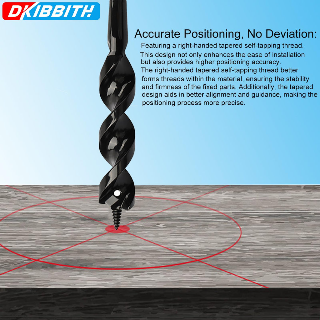 Flexible Installer Drill Bit for Pulling Wires Through Walls Ceilings and Sidewalks, 54-Inch Long, 3/8-Inch Auger with a Fish Eye Hole and Screw Point, 3/16" 3-Flat Anti-Slip Shank.