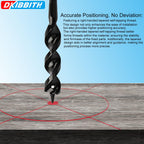 Flexible Installer Drill Bit for Pulling Wires Through Walls Ceilings and Sidewalks, 54-Inch Long, 3/8-Inch Auger with a Fish Eye Hole and Screw Point, 3/16" 3-Flat Anti-Slip Shank.