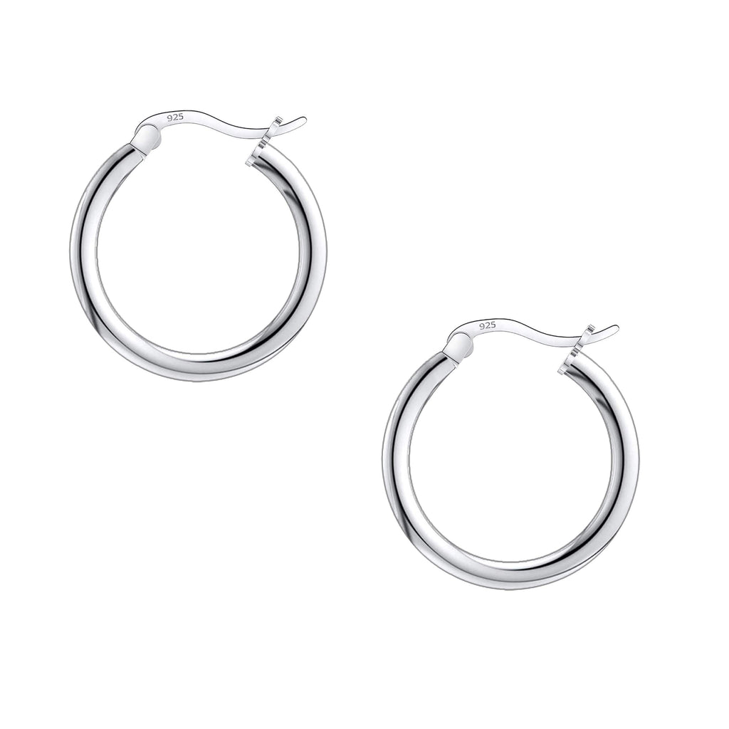 Savlano 925 Sterling silver Round Hoop Earrings for Women & Men Comes in 10MM-25MM (18)