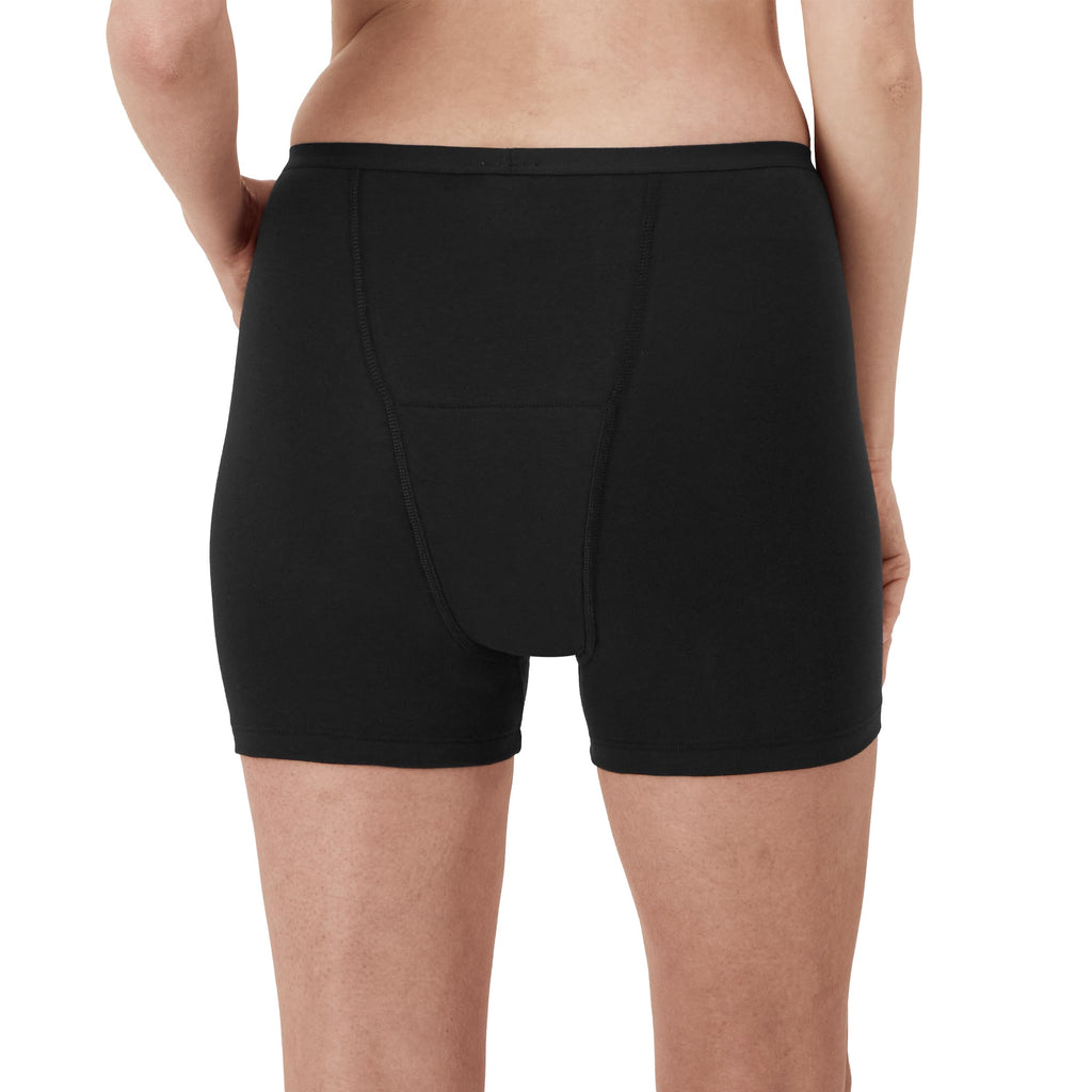 Hanes Women's Comfort, Period. Boxer Briefs, Super Leak Post-Partum & Period Underwear, 2-Pack