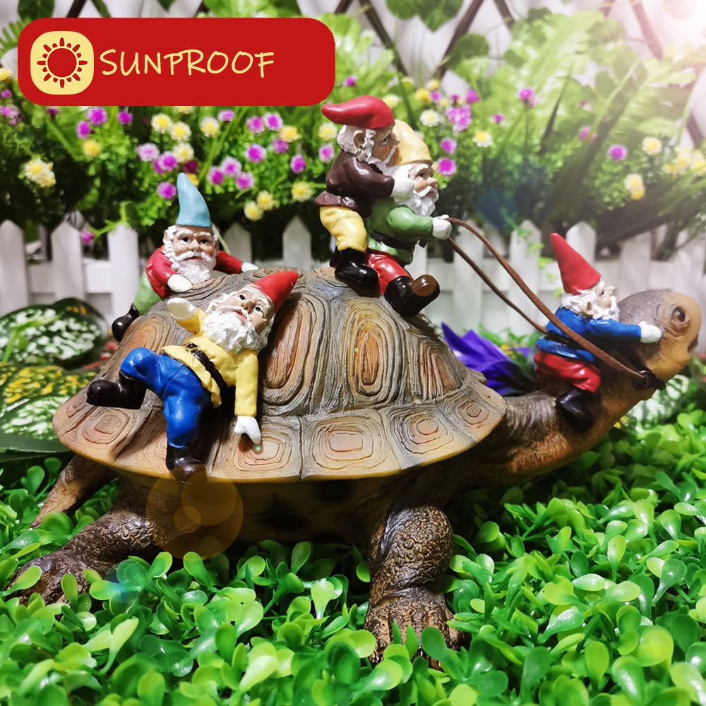 Sunthus Garden Gnomes Decorations for Yard Statues Turtle Outdoor Decor