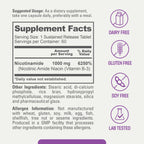 biophix B-3 Nicotinamide 1000 mg 60 Tablets Extra Strength Timed Release - Nicotinic Amide Niacin Natural Flush-Free Vitamin Formula - Supports Skin Cell Health