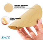 S SATC 100 PCS PSA Sanding Discs 6 Inch Adhesive Backed Sandpaper 220 Grit Sander Attachment for Drill Self Stick Aluminum Oxide Round Automotive Sandpaper with Sticky Back