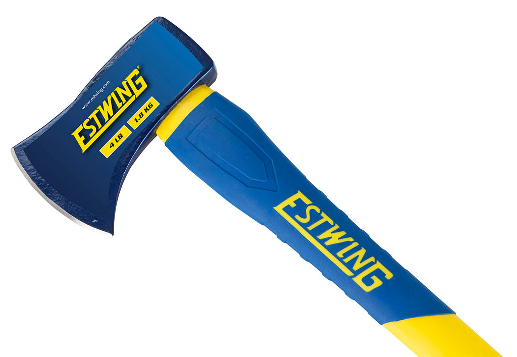 Estwing Axe, 4 lb Forged Head with 36-Inch Fiberglass Handle, Hardened up to 50-55 HRC, Suitable for Cutting, Chopping, Splitting, and Shaping Wood, Model #62441