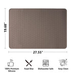 Stove Top Cover for Electric Stove- Range Covers for Electric Stove,Silicone XXL Dish Drying Mat, Glass Cooktop Covers, Flat RV Range top Mats (Coffee, 28"x20")