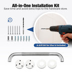 Grab Bars for Shower 2 Pack 18-Inch, Stainless Steel Anti-Slip Safety Shower Handle for Elderly Bathroom Wall Support Handicap Handicap Grab Bars for Seniors, Brushed Nickel
