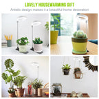 Kullsinss Grow Lights for Indoor Plants, Full Spectrum Halo Growing lamp with Detachable Base, Height Adjustable, 3 Colors, 10 Dimming, Automatic Timer, Plant Light for Small Plants Growing, 2-Pack