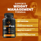 Lean Peak Advanced Formula, Lean Peak Pills Reviews (60 Capsules)