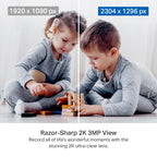 Tapo 2K Pan Tilt Security Camera for Baby Monitor, Dog Camera,C211(2-Pack)
