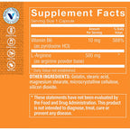 The Vitamin Shoppe L-Arginine 500MG - Nitric Oxide Production, Circulation & Exercise Performance Support (300 Capsules)