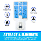 Blue Light Bug Catcher Indoor Plug in, Gnat Traps for House, Indoor Fly Trap for Fruit Fly, Moth and Mosquito, Flying Insect Catcher, 4 Device+8 Refills